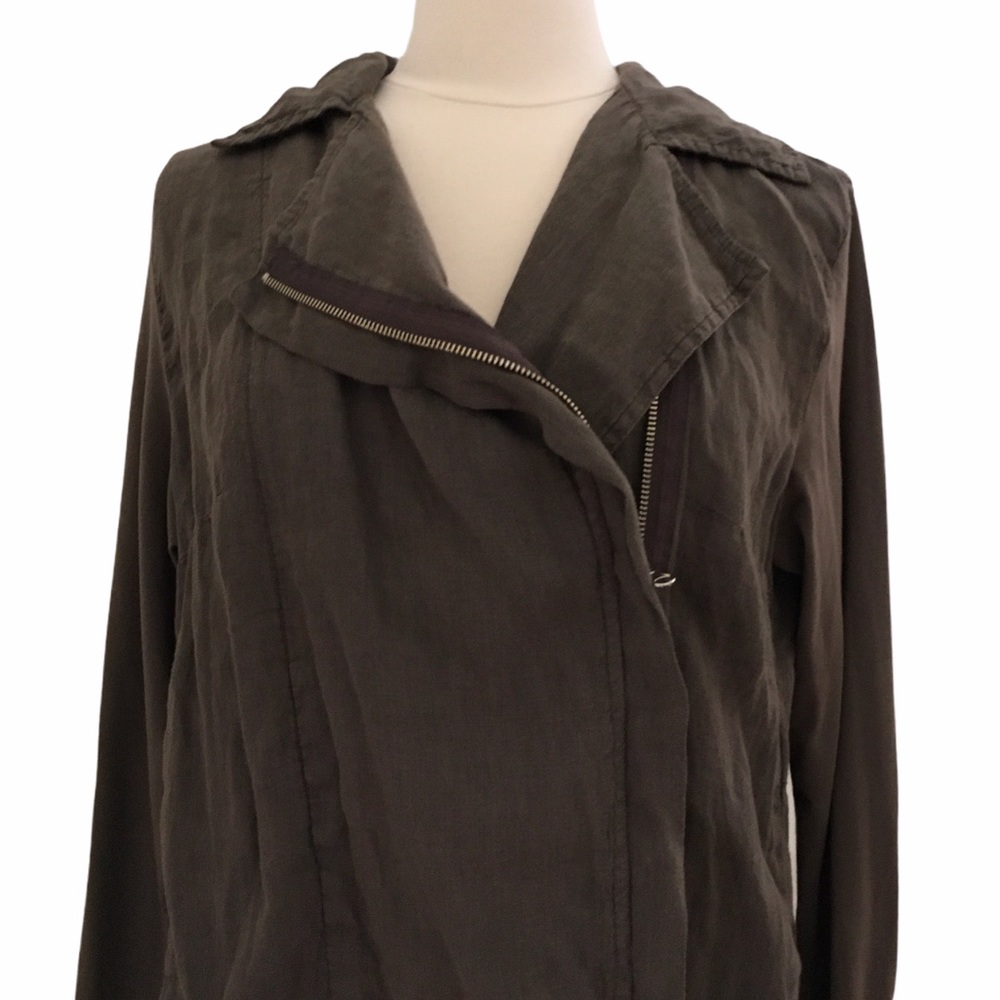 FLAX Wanderlust Linen Jacket Relaxed Java Small - Picture 7 of 15